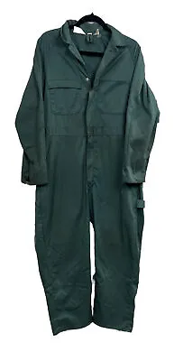 Vintage 60s Montgomery Ward Green Coveralls Mechanic Jumpsuit. Adult 40 Small • $60