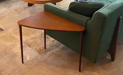 Mid-Century Danish Modern Heltborg Mobler HM Teak Sm Triangular Occasional Table • $0.99