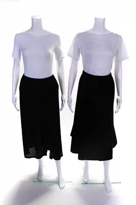 Moi Womens Elastic Waist Velvet Midi Skirt Black Size Extra Small Lot 2 • $2.99