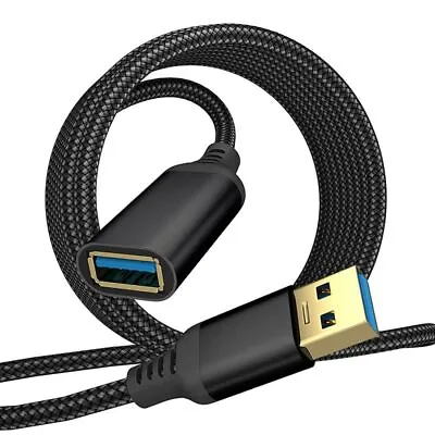 $12.83 • Buy Braided High Speed USB 3.0 Extension Cable Male To Female Extender Data Cord