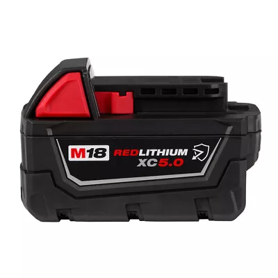 Milwaukee Tool 48-11-1850R M18 Red Lithium XC5.0 Resistant Battery New In Box • $54.99