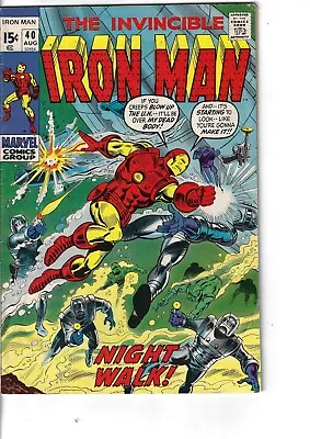 Iron Man 40 White Dragon Nick Fury VG+ 1971 Glossy • $21.87