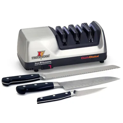 Chef's Choice Trizor 15 XV Electric Knife Sharpener | Grey Silver • $485.50