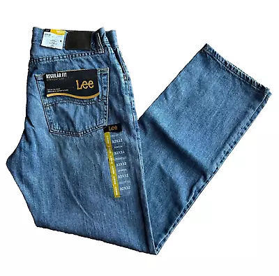 LEE Jeans Mens 32x32 Regular Straight Light Denim Blue NEW • $32.44