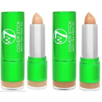 W7 Tea Tree Concealer Stick Creamy Skin Soothing Formula For Blemishes &Redness • £4.15