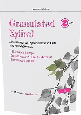 PINK SUN Xylitol Sweetener 1kg Or 3kg 5kg Sugar Replacement Granules Substitute • £17.79