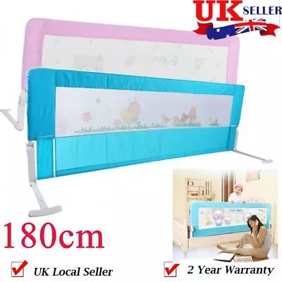 Kid Bed Guard Toddler Safety Children Bedguard Folding Metal Rail 180 Cm UK • £24.31