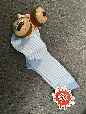 New Good Burger Slipper Socks Kenan And Kel Nick Box Nickelodeon Winter 2020 • £4.82