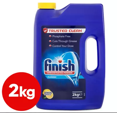 Finish Classic Concentrated Dish Washing Powder Lemon Sparkle For Grease 2kg* • $29