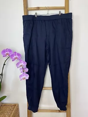 Country Road Womens Pants Size 16 Navy Cuffed Ankle 100% Cotton NWOT Plus Size • $35