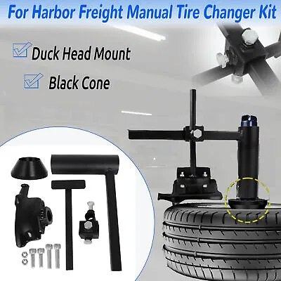 Manual Tire Changer Kit (with Cone) Attachment Duck Head Mount Wheels Up To 22  • $132.99