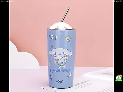 Sanrio Cinnamon Roll Tumblr Water Bottle 7 Inches School Sports Travel Work New • $14.95