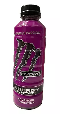 NEW MONSTER HYDRO ENERGY WATER PURPLE PASSION DRINK 1 FULL 20 FLOZ(591mL) BOTTLE • $11.99