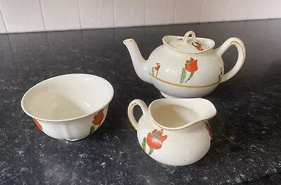 Rare Vintage J & G Meakin Sol Teapot  - Milk Jug –sugar Bowl • £3.50