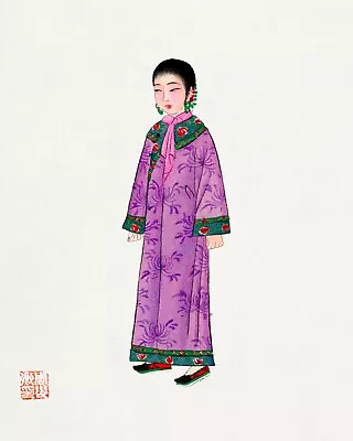 13797.Decor Poster.Room Interior Wall Design.China Qing Dynasty Fashion Costume • $21