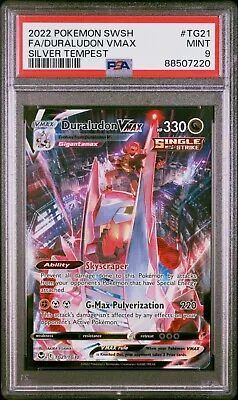 PSA 9 MINT Pokémon TCG Duraludon VMAX Silver Tempest TG21 SWSH • $0.99