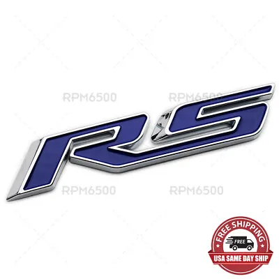 For Chevy RS Rear Trunk Lid Nameplate Logo Fender Marker 3D Emblem Badge Blue • $16.99