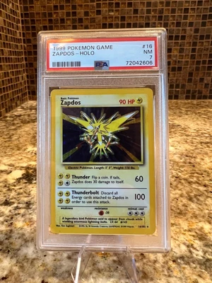 $31 • Buy 1999 Zapdos Holo Base Set PSA 7 NM - MINT 16/102 WOTC Pokemon Card