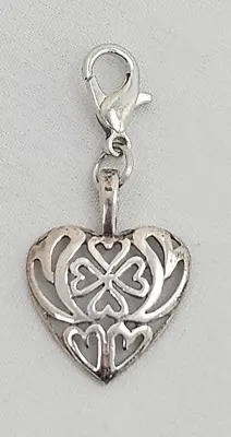 Vintage Sterling Celtic Knot Charm~Irish Sweetheart Four Leaf Clover Pendant~.8  • $17.43