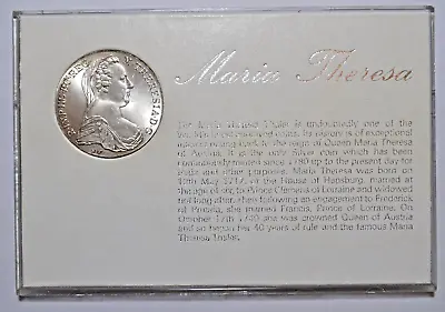 Austria Maria Theresa Silver Thaler (1780) Restrike Coin Cased Bu • £23