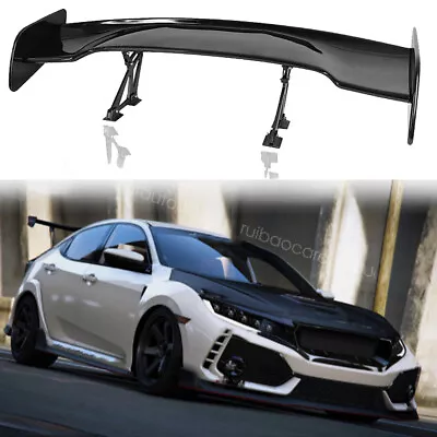 For Honda Civic SI 47  Adjustable Black Rear Trunk Spoiler Racing GT Wing • $105.99