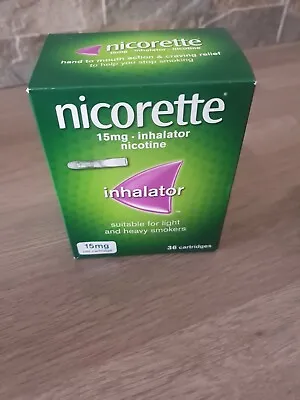 £19 • Buy Nicorette Inhalator 15mg Nicotine 36 Cartridges Pack Light Heavy Smokers Quit 