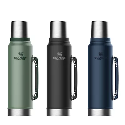 $74.99 • Buy New STANLEY Classic Vacuum Insulated 1.0 L Bottle Thermos Flask Black Green Navy