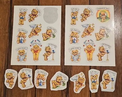Vintage 1981 Hallmark Stickers Friendship Bears Collectible Scrapbook  2 Sheets • $39.38
