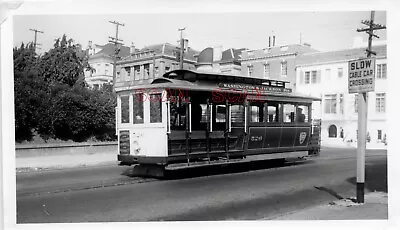 2cc362 Rp 1944 Sf Market Street Railway Car #526 On Jackson At Steiner • $8.99