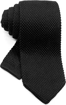 WANDM Men's Pointed Knit Tie Necktie Width 2.75 Inches Washable Solid Color And  • $24.97