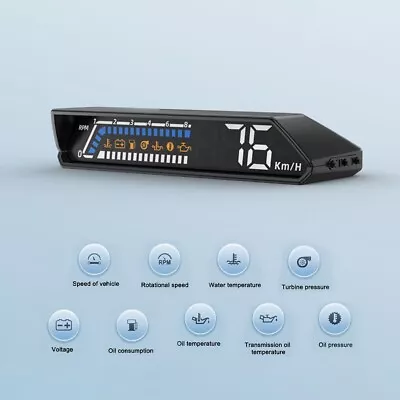 Car Head Up Display HUD Gauge OBD2 Driving Computer Temperature Speedometer • $87.13