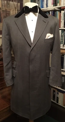 £149.99 • Buy JAEGER Grey Wool Herringbone Covert Coat. Large (44”-46”) In Excellent Condition