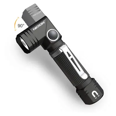 Mini 90 Degree NICRON N7 600 Lumens Tactical Waterproof Led 4 Modes Flashlight • $17.95