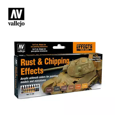 8 17ml Bottle Rust & Chipping Effects Vallejo 71186 Paint Set Hobby Model • $24.99