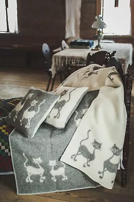 £68.26 • Buy Blanket Throw Bed Sofa Fleece Cozy Plaid Soft Warm Wool 130x200cm Cat Grey