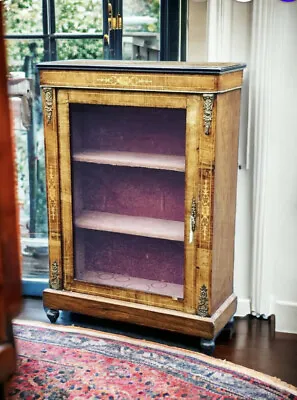 Victorian Walnut Small Pier Display Cabinet • £495