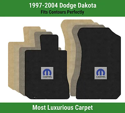 Lloyd Luxe Front Row Carpet Mats For 1997-2004 Dodge Dakota W/Blue M-Mopar Logo • $226.99