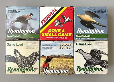 Vintage Shotgun Shell Boxes Game Load Dove Quail - Lot Of 6 (Empty) • $26