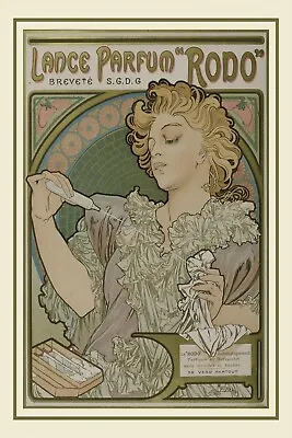 Vintage Mucha Illustration For Rodo Perfume Advert Retro Style New Metal Sign • £4.95