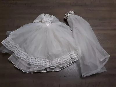 1950s Madame Alexander  Wedding/Bride Gown & Veil For 16  Elise Doll ♡Needs TLC♡ • $29