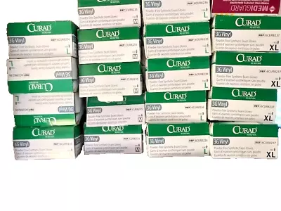 Curad Powder Free 3G Vinyl Exam Gloves 6CUR8236 Medium Quantity 100 -Rubber • $3.99