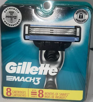 Gillette Mach3 - 8 Months Of Shave Cartridges - 8 Cartriges • $14.99