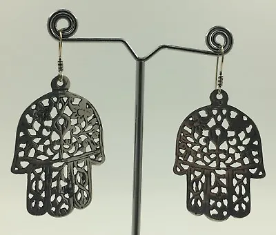 Moroccan Hamsa Earrings Sterling Silver Evil Eye Amulet Berber Hand Talisman New • $33