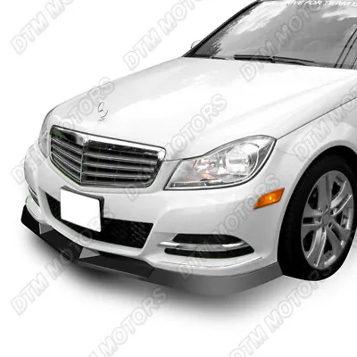 For 2012-2014 Mercedes C-Class W204 Matt Black Front Bumper Body Kit Spoiler Lip • $65.99