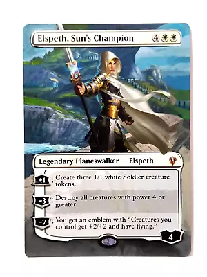 Elspeth Sun's Champion MKM Commander MTG Magic Hand Painted Altered Extended Art • $5.50