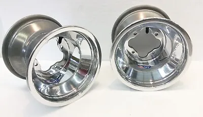 DWT Polished A5 8  Rear Wheels Rims Yamaha YFZ450 Banshee Raptor 700 660 250 125 • $179.95