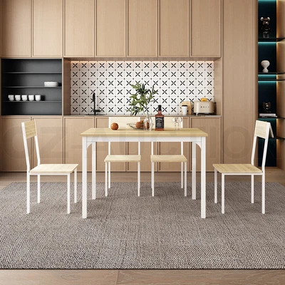 $209.95 • Buy 5 Piece Dining Table And Chairs Set Wood Kitchen Room 4 Seater Breakfast Bar Pub