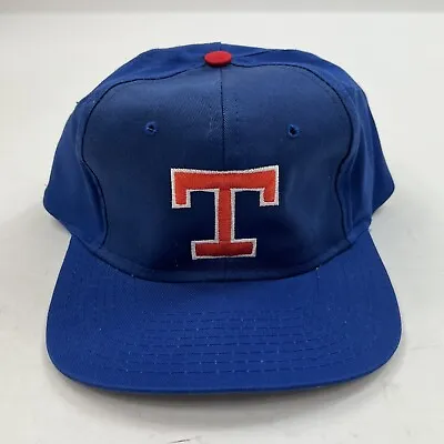 Vintage Texas Rangers Blue Snapback Baseball Hat Cap MLB 80s 90s • $29.99