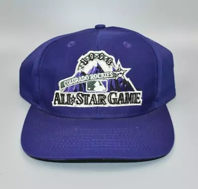 Vintage 1998 MLB All-Star Game Colorado Rockies Logo 7 Twill Snapback Cap Hat • $39.95