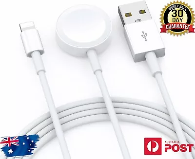 For Apple IPhone Watch IWatch 8 7 6 5 4 3 Magnetic 2 In 1 Charger Charging Cable • $8.59